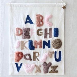 Alphabet needle cotton banner